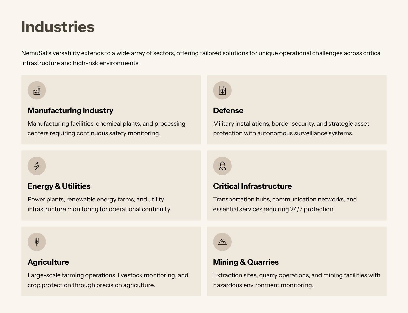 Industries We Serve slide