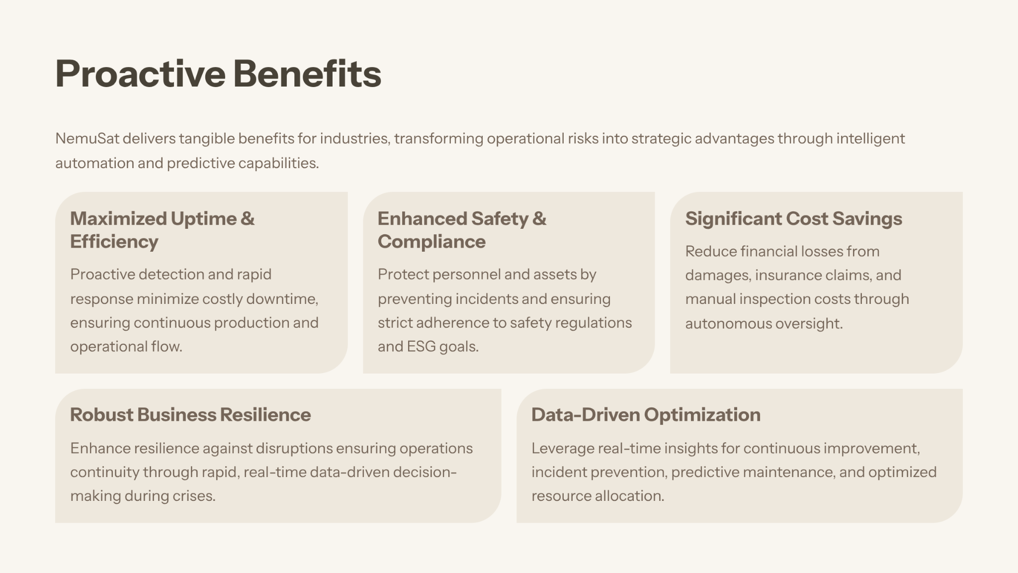 Proactive Benefits slide